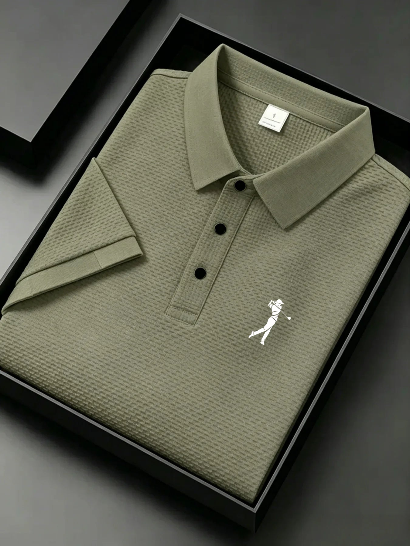 Camisa polo masculina de golfe com silhueta