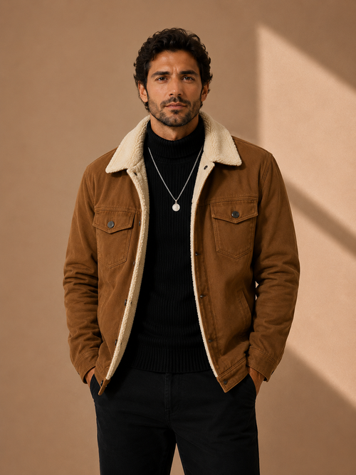 Casaco de Lã Exterior para Homem