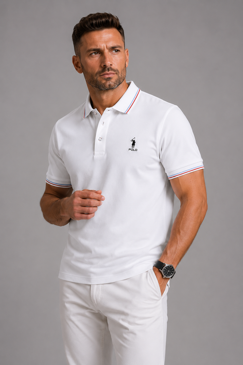 High end brand men's polo