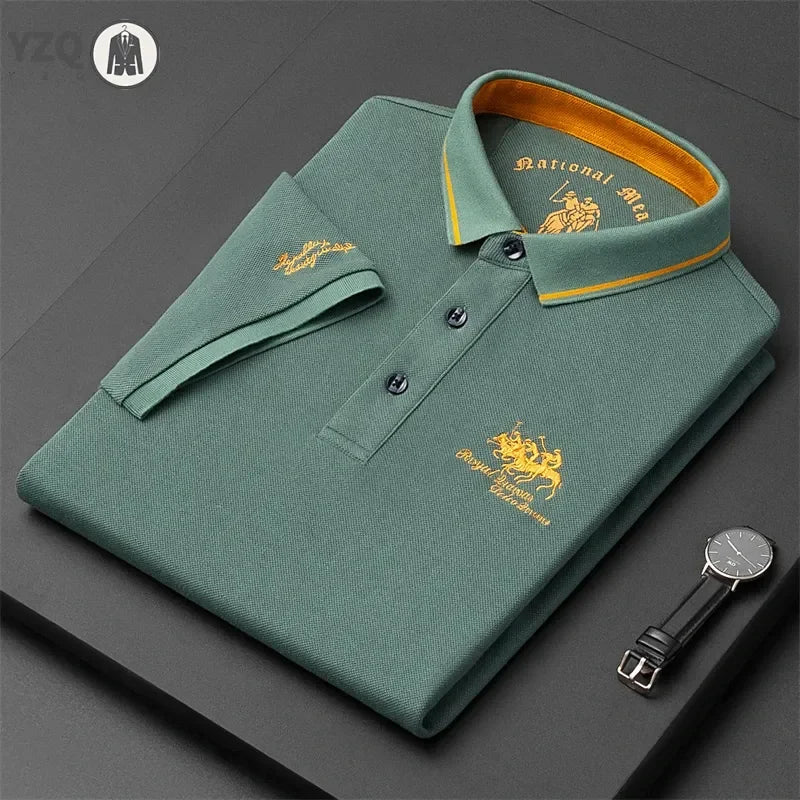 Camisa polo masculina bordada