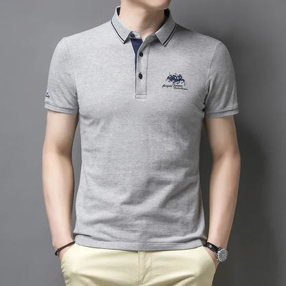 Camisa polo masculina bordada