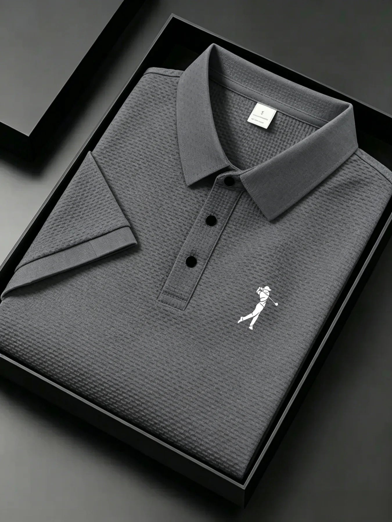 Camisa polo masculina de golfe com silhueta