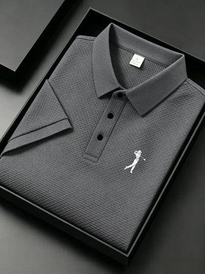 Camisa polo masculina de golfe com silhueta