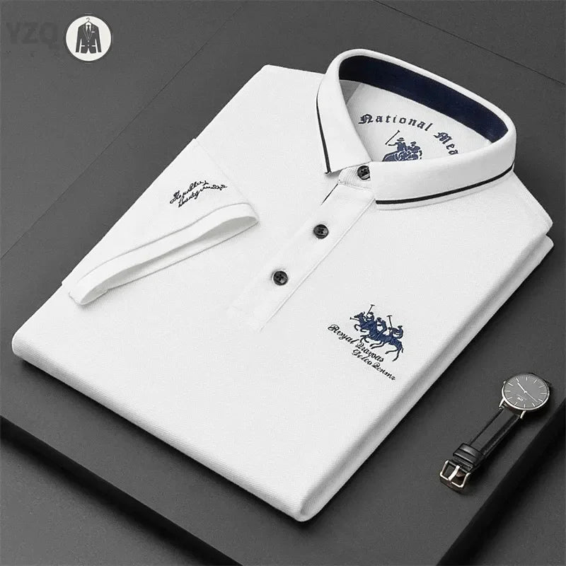 Camisa polo masculina bordada
