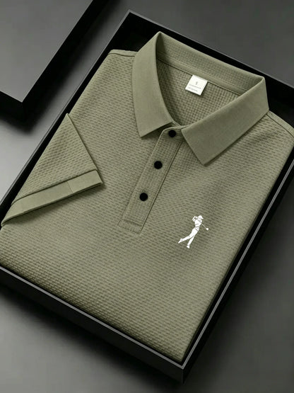 Camisa polo masculina de golfe com silhueta