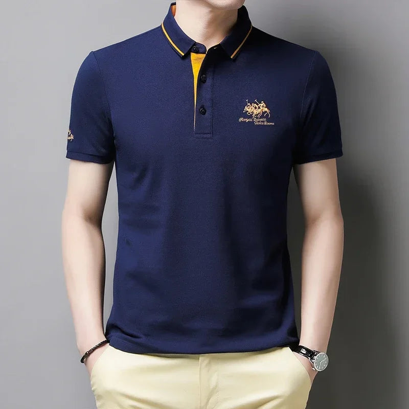 Camisa polo masculina bordada
