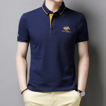 Camisa polo masculina bordada