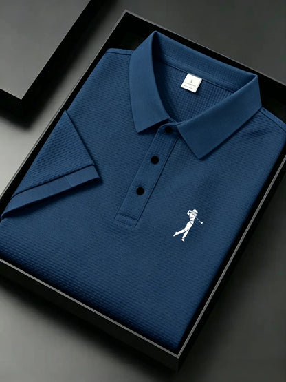 Camisa polo masculina de golfe com silhueta