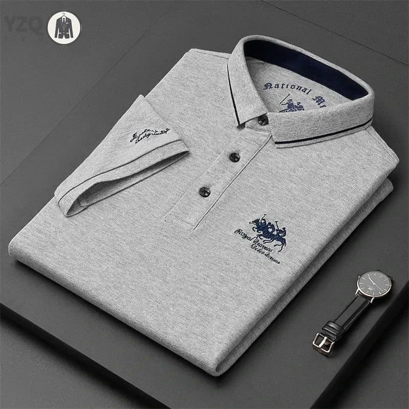 Camisa polo masculina bordada