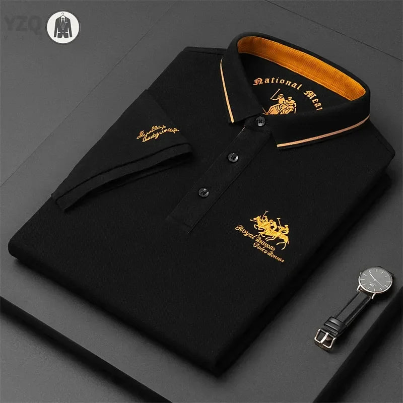 Camisa polo masculina bordada