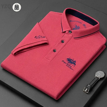 Camisa polo masculina bordada