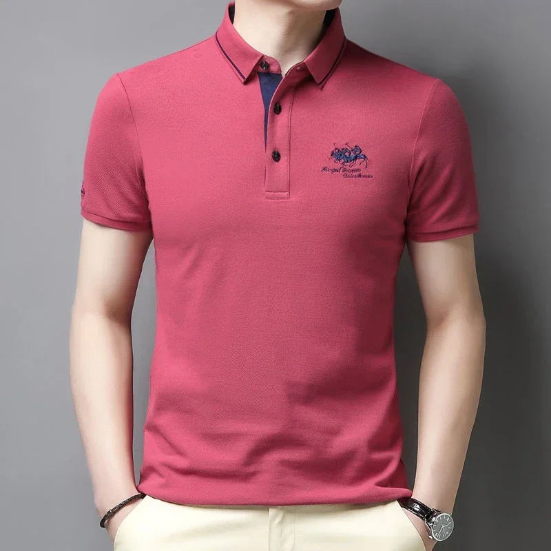 Camisa polo masculina bordada