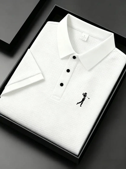 Camisa polo masculina de golfe com silhueta